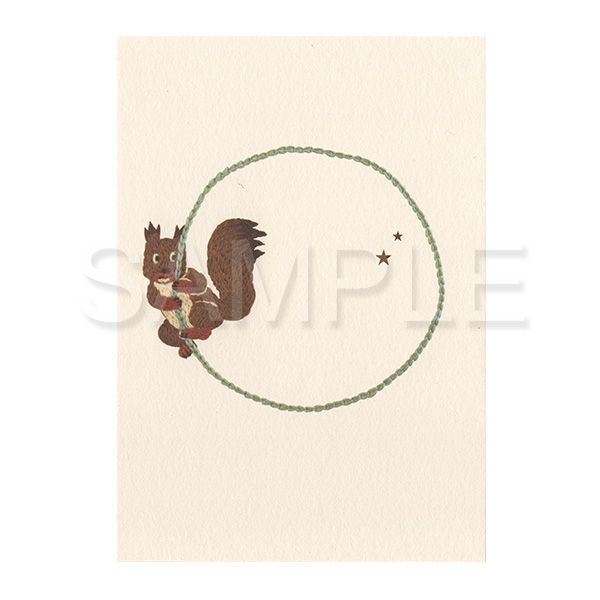 【誠品獨家】日本7 days cards 明信片/ 圓圈與松鼠