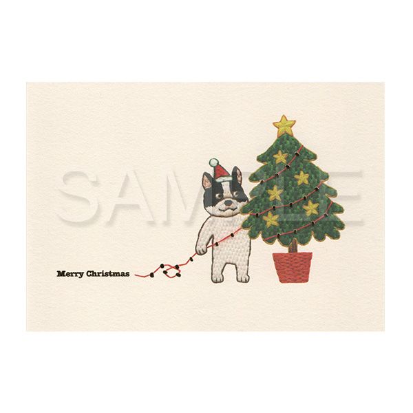 【誠品獨家】日本 7 days cards 聖誕明信片/ French Bulldog