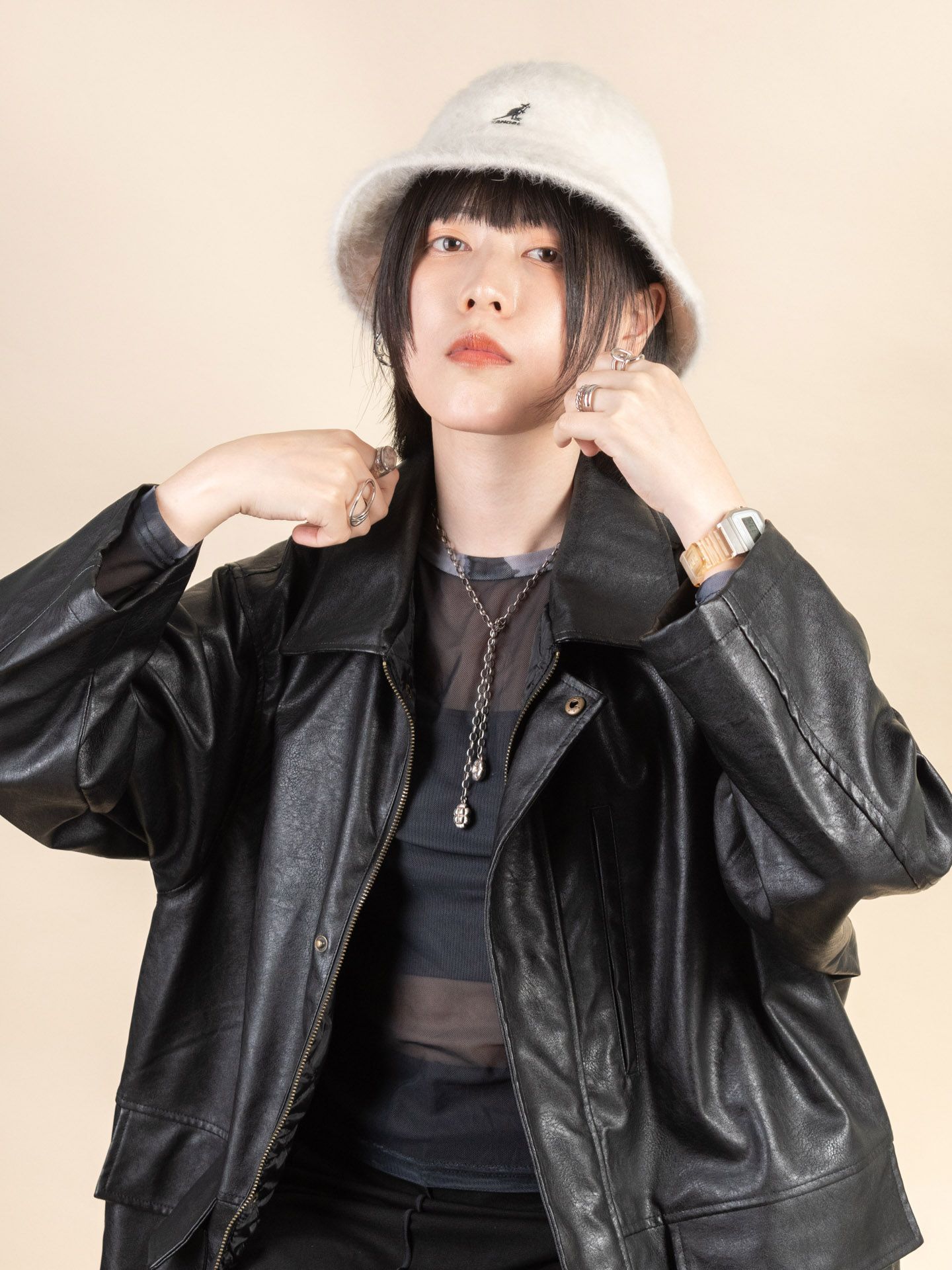 KANGOL FURGORA鐘型帽/ 米白色/ M