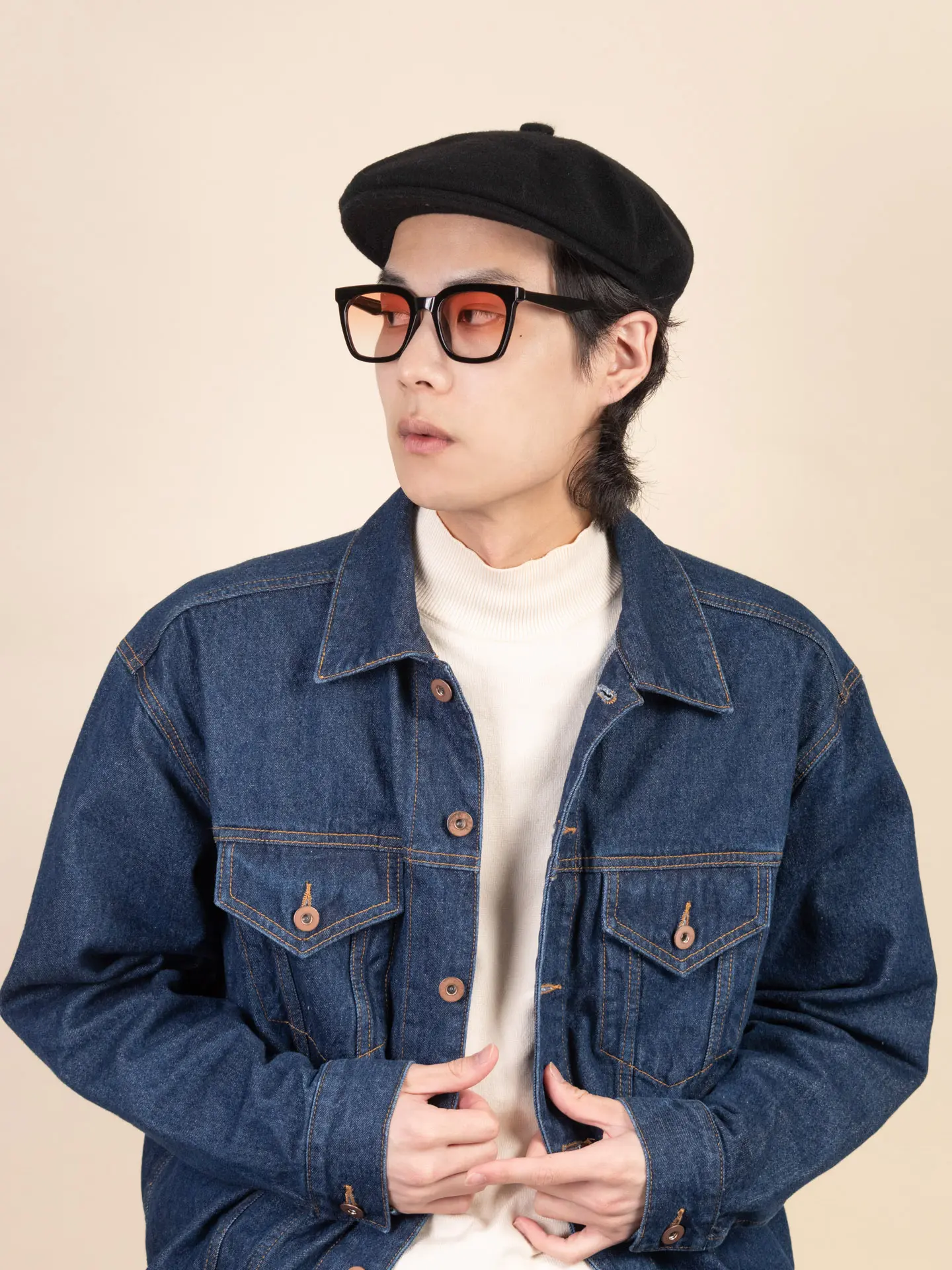 KANGOL WOOL GALAXY鴨舌帽/ 黑色/ M