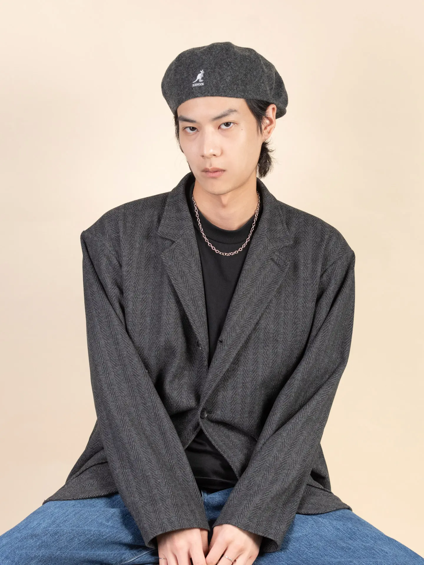 KANGOL WOOL GALAXY鴨舌帽/ 灰色/ M