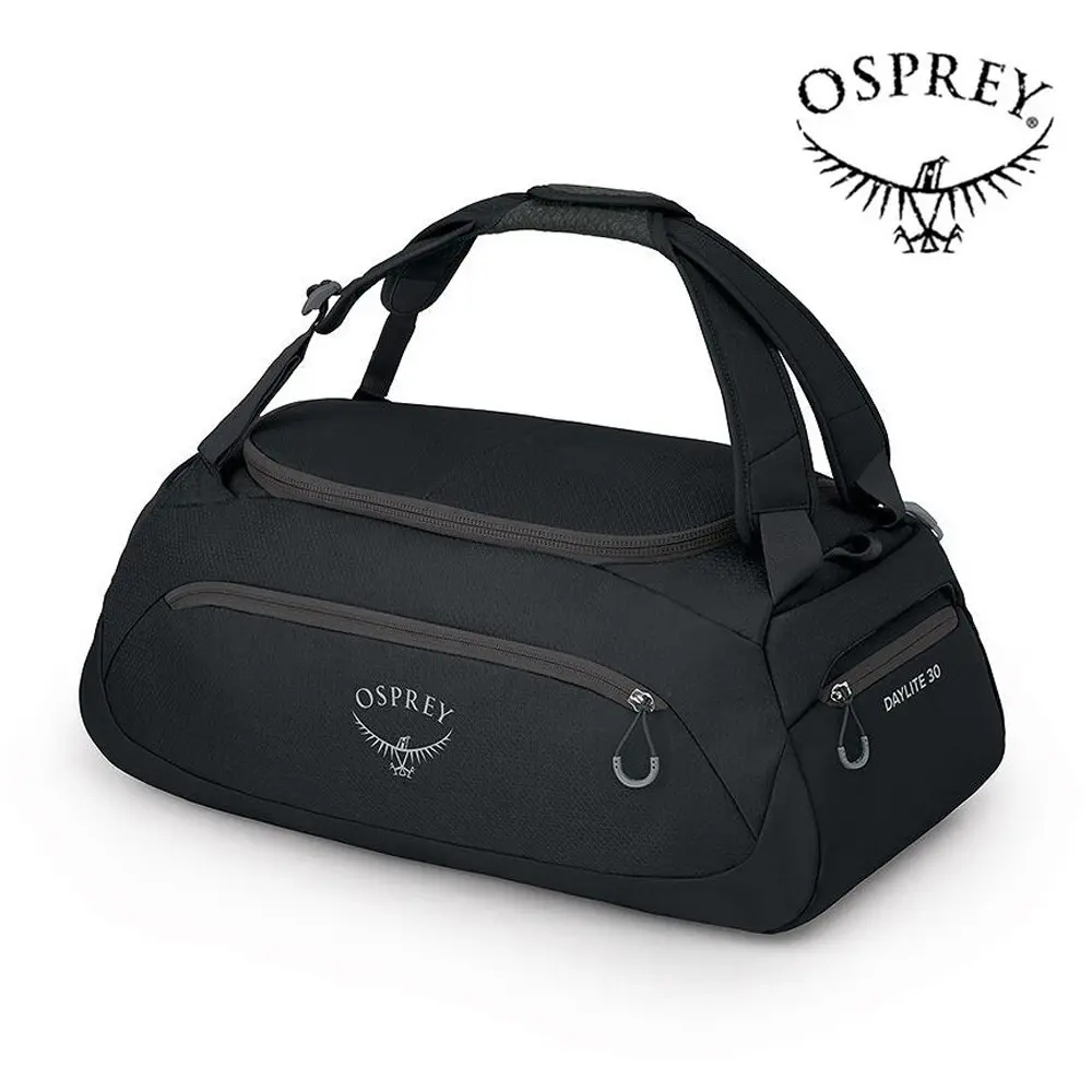 【Osprey 美國】Daylite Duffel 30 旅行裝備袋 黑色｜手提行李袋 可後背/肩背/手提