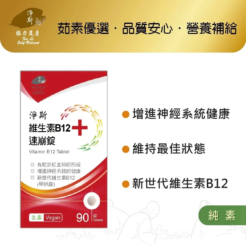 【淨斯】愛保健淨斯維生素B12速崩錠/ 90錠