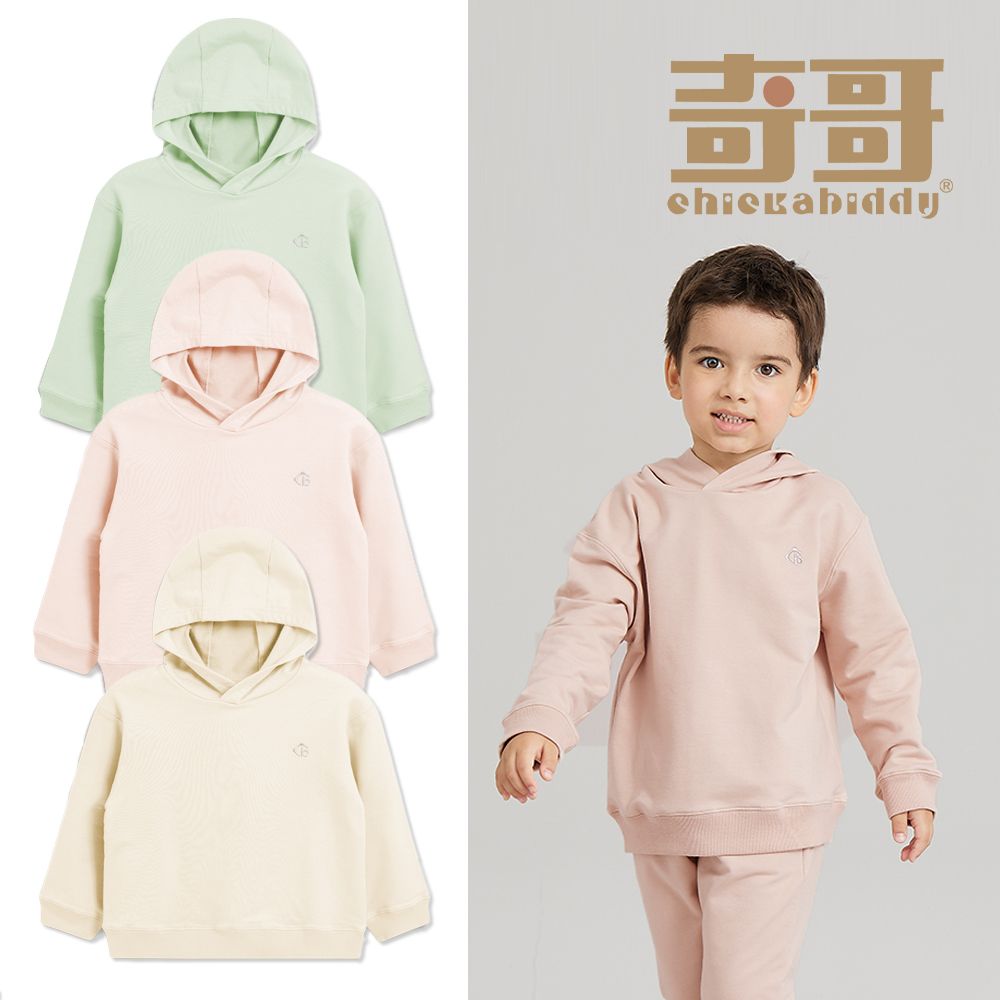 【奇哥】CHIC BASICS系列男女童裝休閒連帽T恤1-10歲/ 杏桃粉/ 1歲