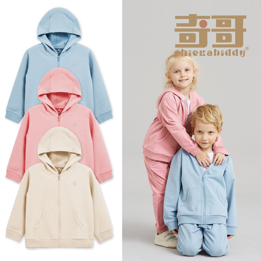 【奇哥】CHIC BASICS系列男女童裝休閒連帽外套1-10歲/ 莓果粉/ 3歲