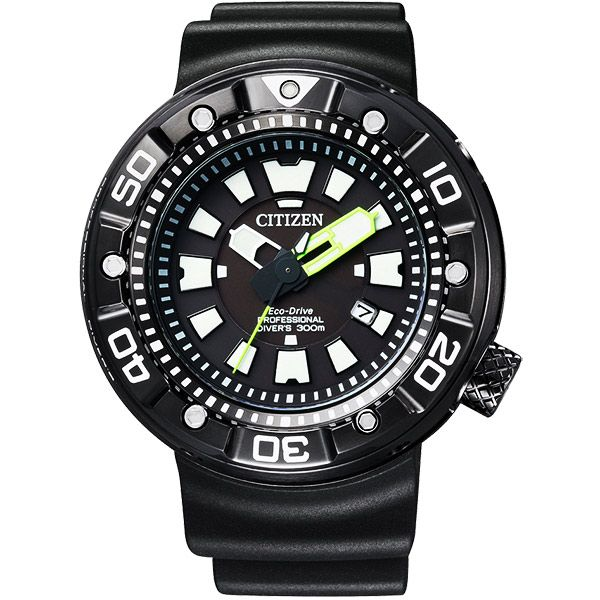 CITIZEN 星辰Promaster 光動能專業300米潛水手錶-黑/ BN0177-05E