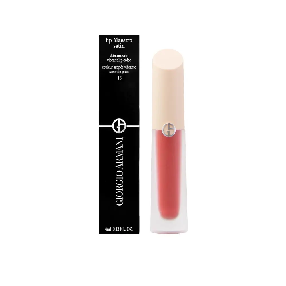 Giorgio Armani 奢華絲緞訂製水唇釉 裸粉限定版(4ml) ＃15冷煙粉櫻_平行輸入