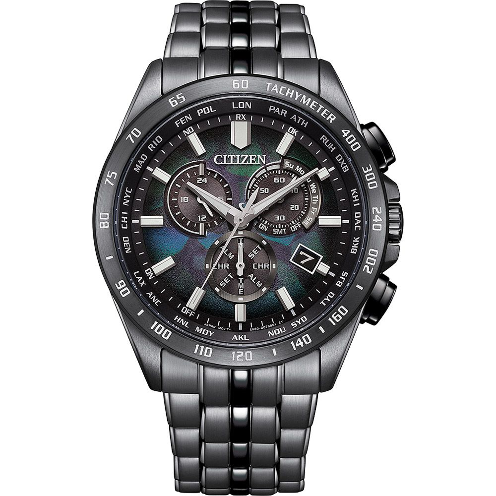 CITIZEN 星辰100週年限量宇宙幻彩 光動能電波手錶 LAYERS of TIME Promaster(CB5878-56E)