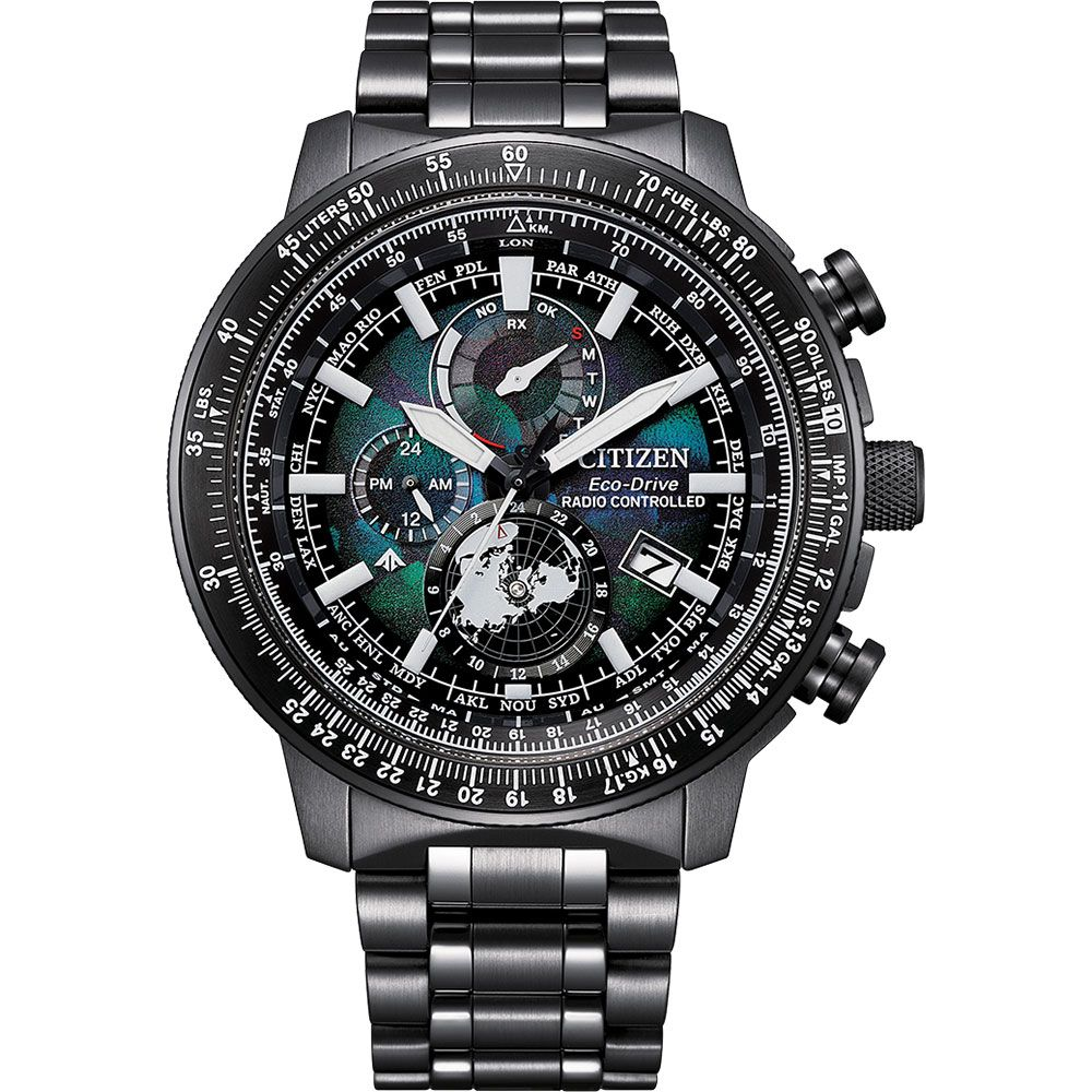 CITIZEN 星辰100週年限量宇宙幻彩 飛行錶 光動能電波手錶 LAYERS of TIME Promaster(BY3005-56E)