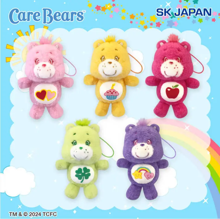 SK JAPAN Care Bears羊毛氈風玩偶吊飾/ 5款套組