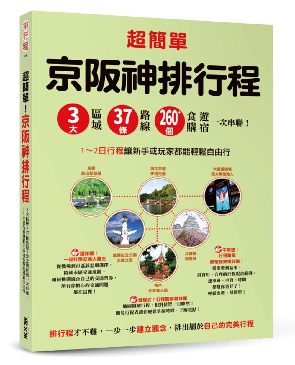 超簡單! 京阪神排行程: 3大區域x37條路線x260+食購遊宿一次串聯! 1-2日行程讓新手或玩家都能輕鬆自由行