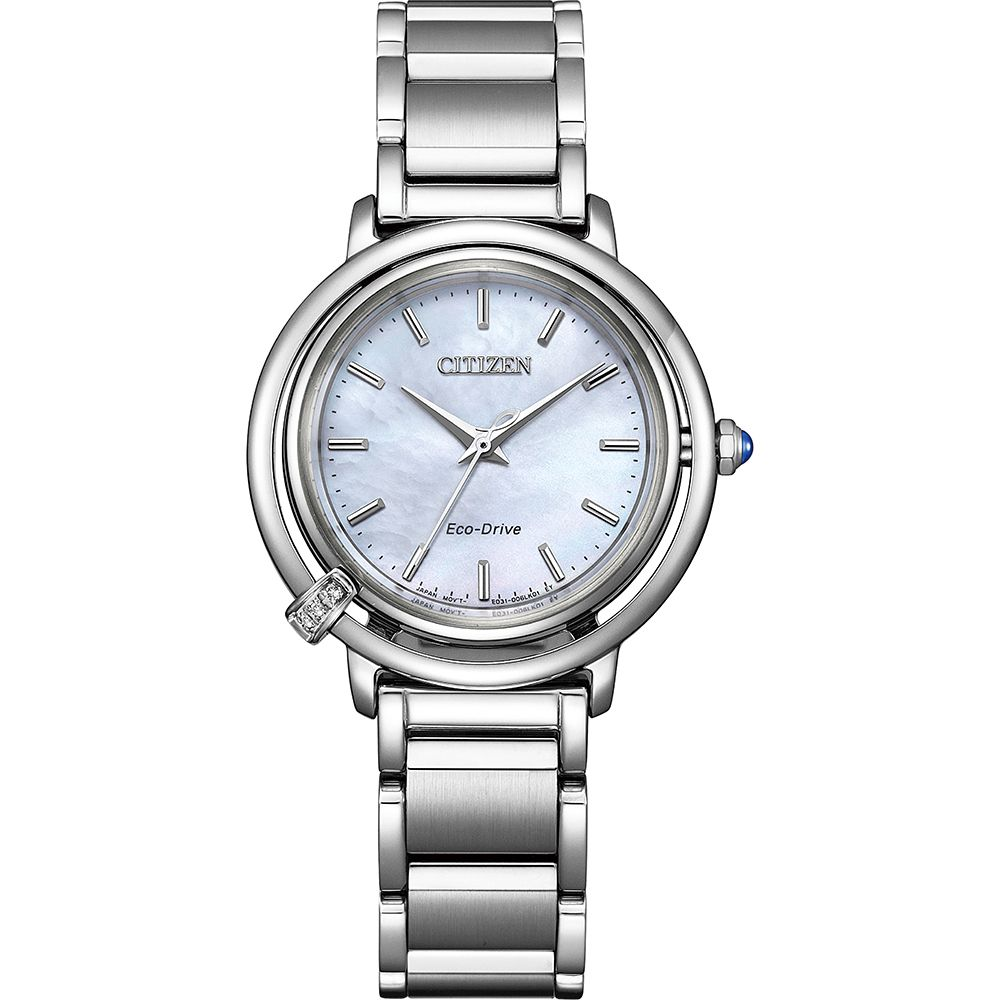 CITIZEN 星辰L系列 曙光 光動能鑽石女錶 附贈皮革錶帶 EM1090-60D