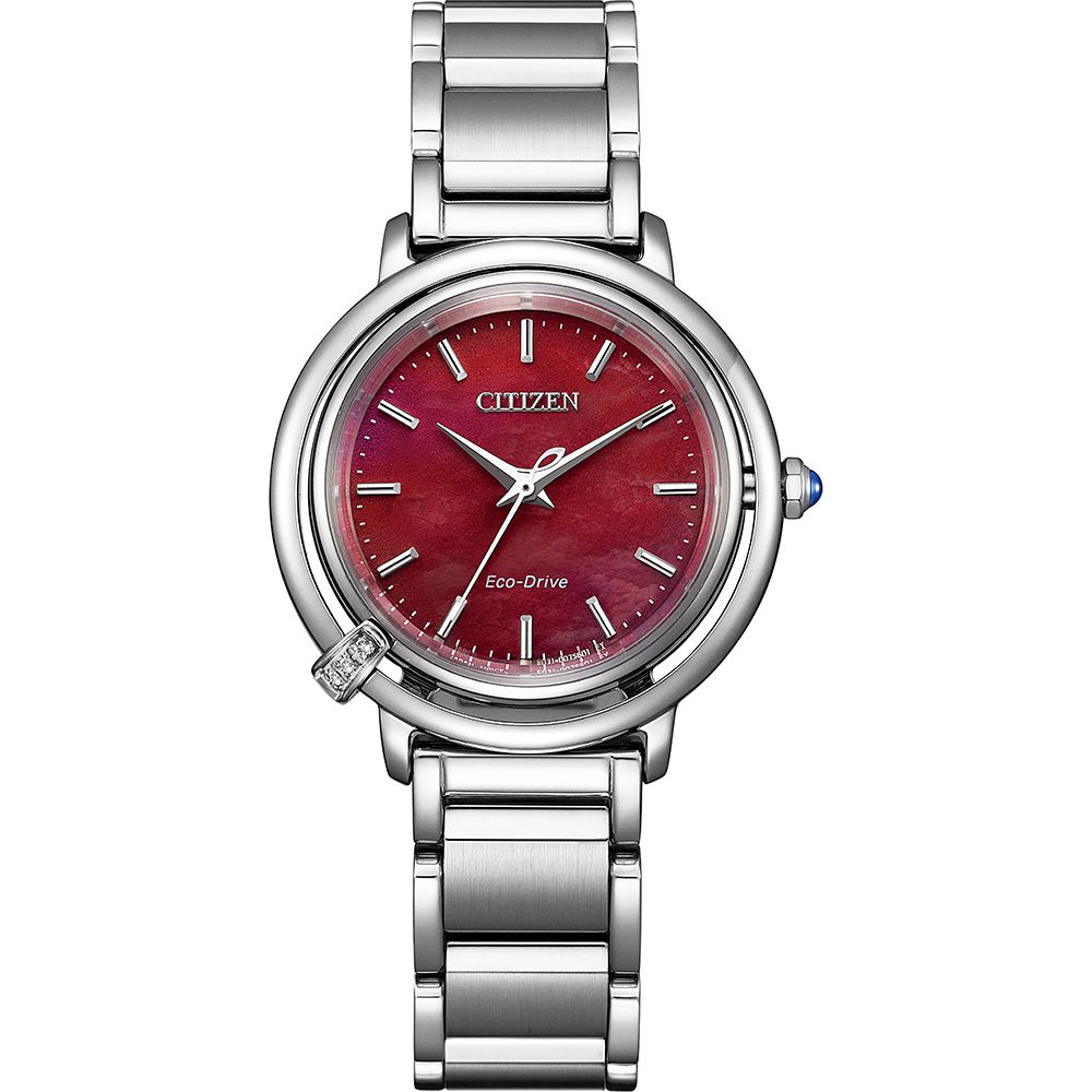 CITIZEN 星辰L系列 曙光 光動能鑽石女錶 附贈皮革錶帶 EM1090-78X