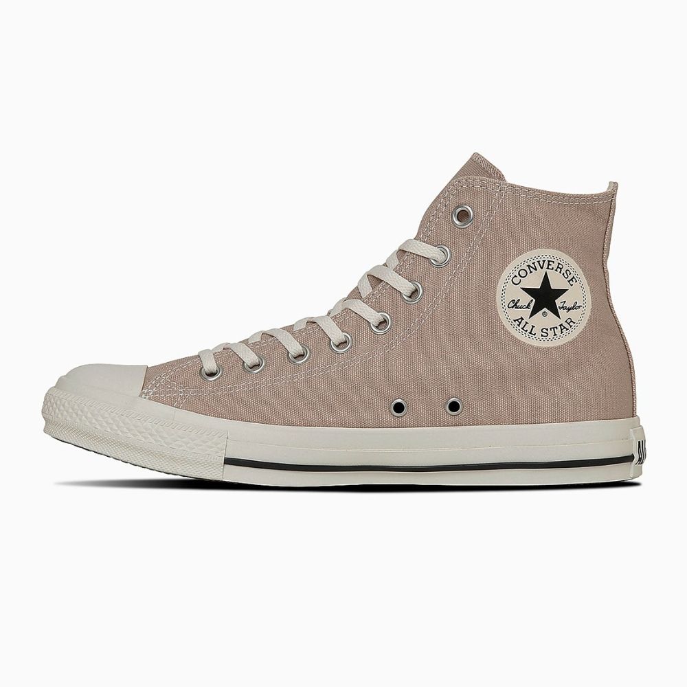 日本限定 Converse ALL STAR WASHEDCANVAS HI 高筒 水洗帆布 淺卡其/ 27 cm