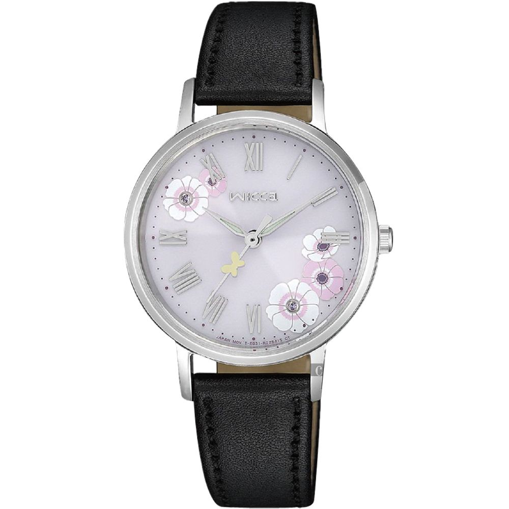CITIZEN 星辰Wicca 廣告款花朵太陽能女錶-30mm KP5-115-12