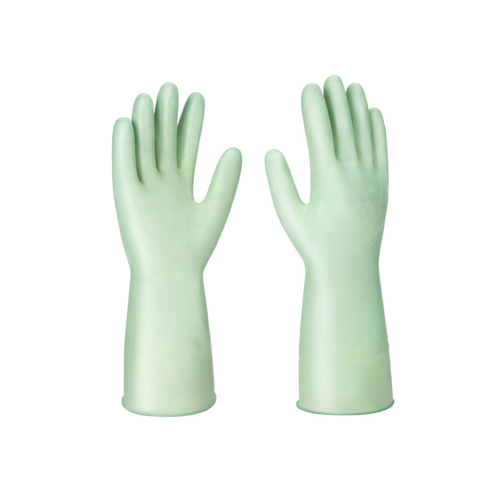 日本霜山 家用多用途防水乳膠手套-3入組/ (L)綠