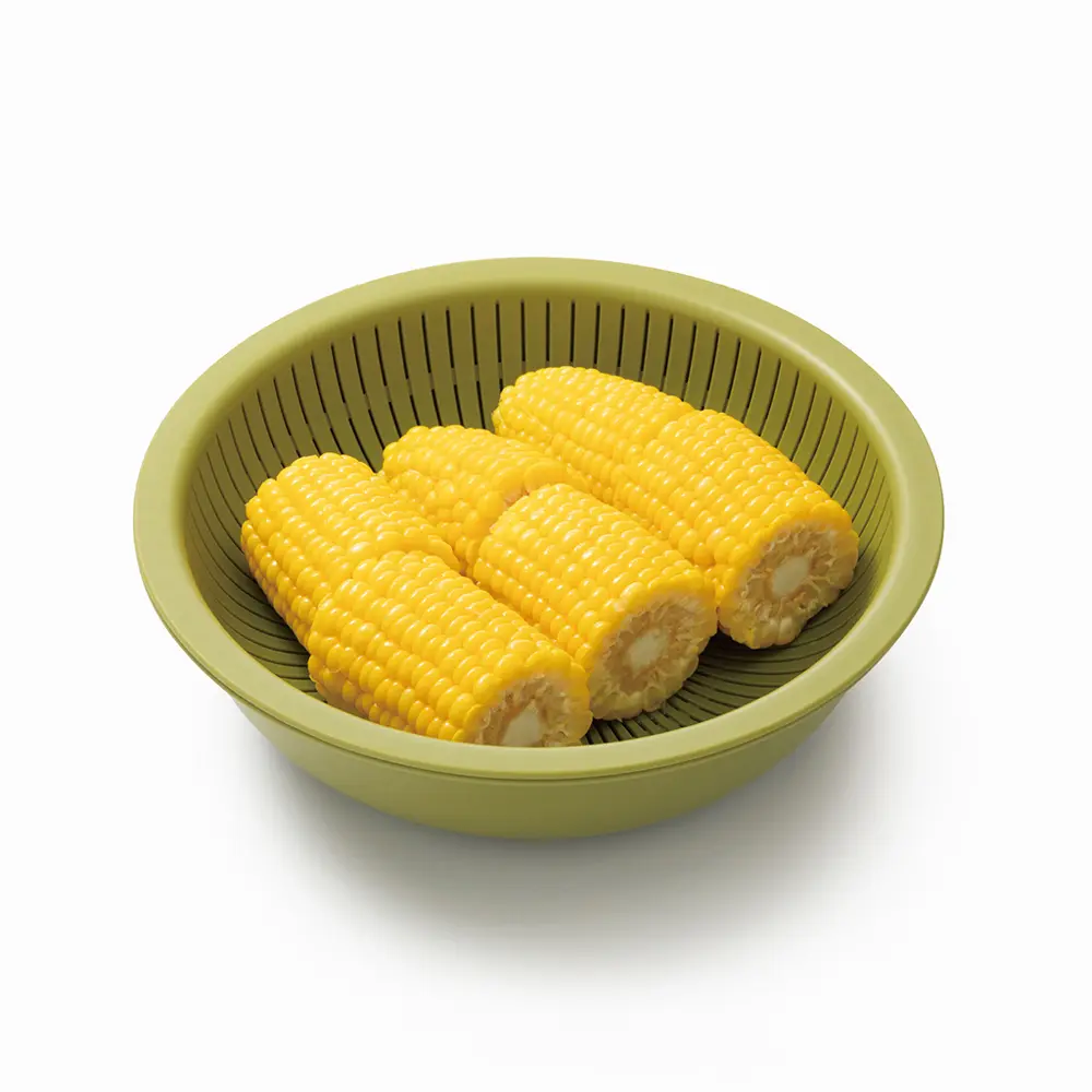 日本like-it 日製淺型洗米瀝水盆2件組-多色可選/ 綠