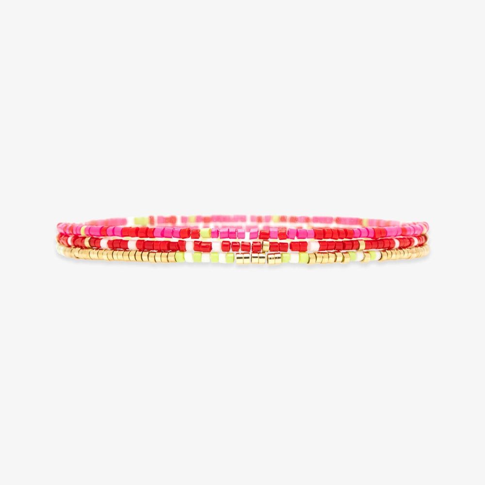 Pura Vida 美國手工MERRY SET OF 3 快樂微醺伸縮手鍊三件組