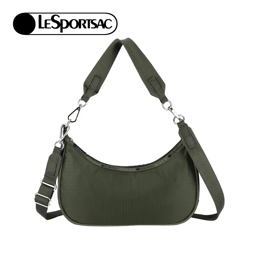 LeSportsac SM Conv Hobo 手提肩背兩用側背包月亮包/ 橄欖綠