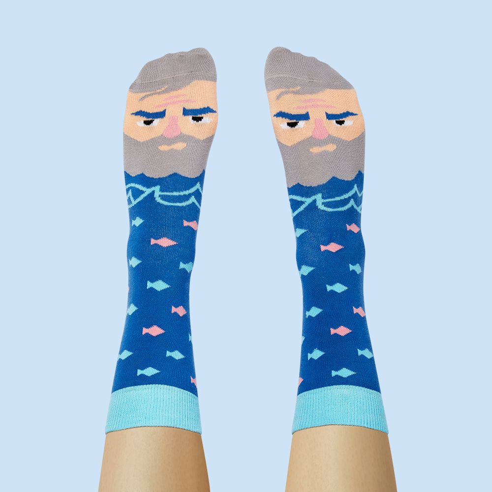 英國 Chattyfeet 中筒襪/ 23.5-26.5cm/ Ernestoe Hemingway