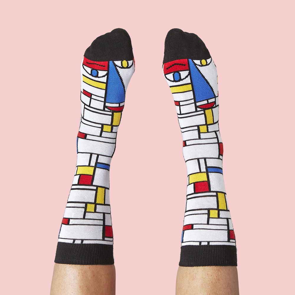 英國 Chattyfeet 中筒襪/ 23.5-26.5cm/ Feet Mondrian