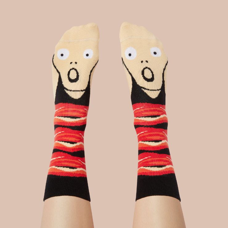 英國 Chattyfeet 中筒襪/ 23.5-26.5cm/ Screamy Ed