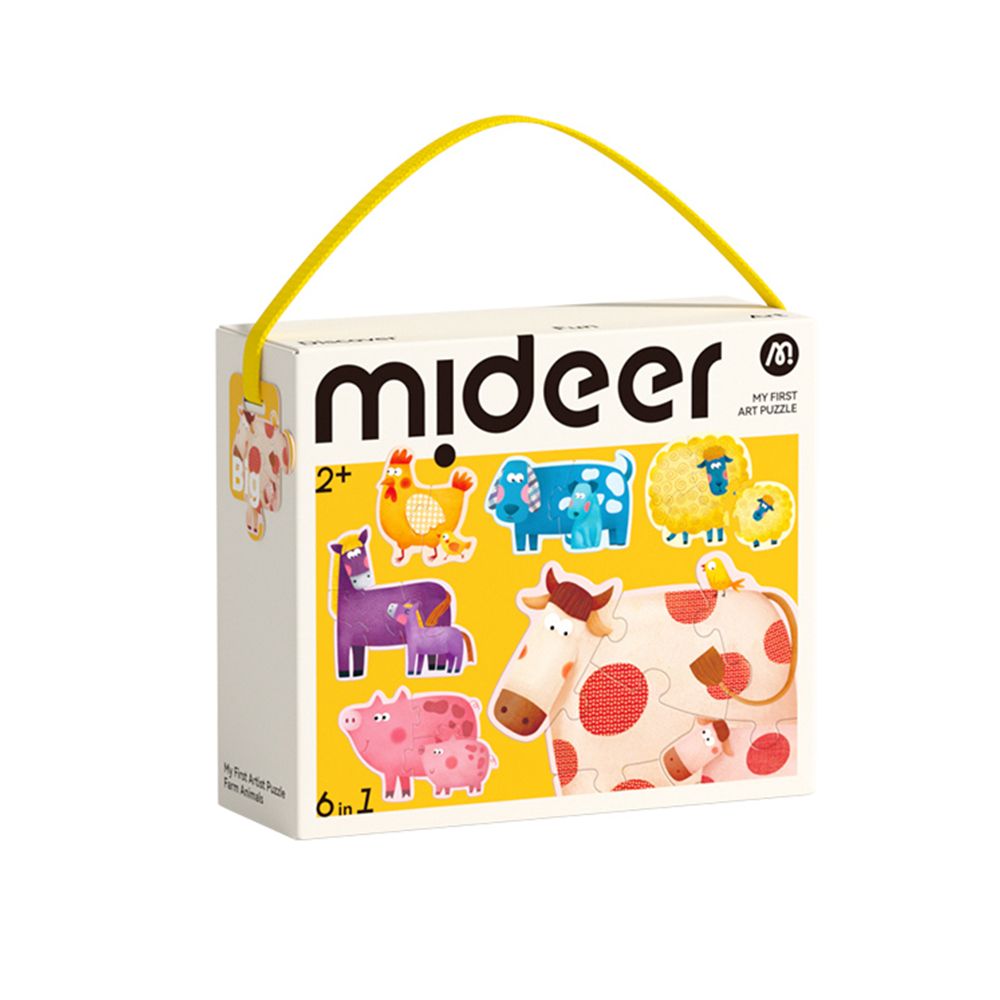 Mideer六合一拼圖/ 親子動物