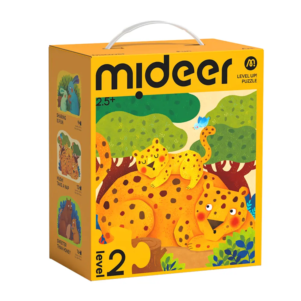 Mideer進階式拼圖/ 叢林動物/ Level 2