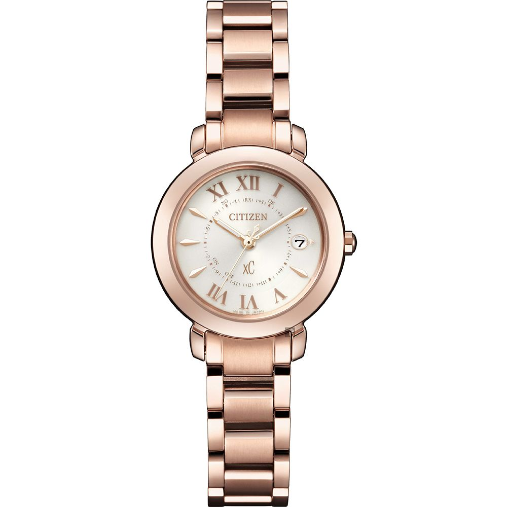 CITIZEN 星辰XC 廣告款鈦金屬光動能電波女錶-27mm/ ES9442-55A