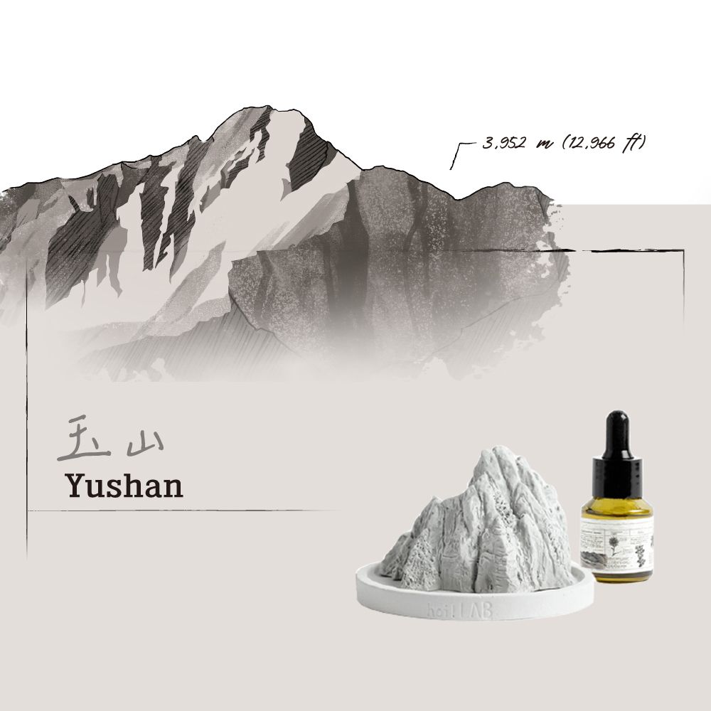 【hoi!LAB】台灣百岳組合-水氧機精油15ML*1+造型擴香石(白)*1/ 玉山薔薇