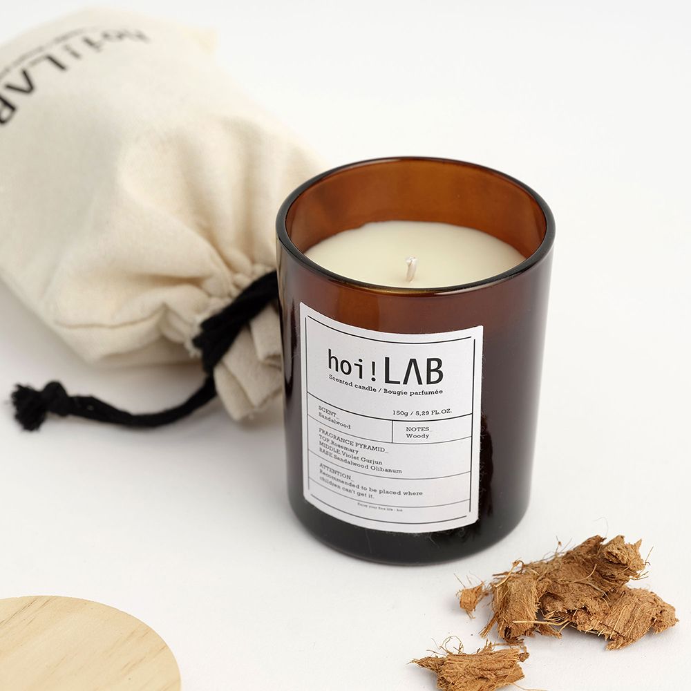 【hoi!LAB】實驗室-天然大豆香氛蠟燭150g/ 雪松檀木