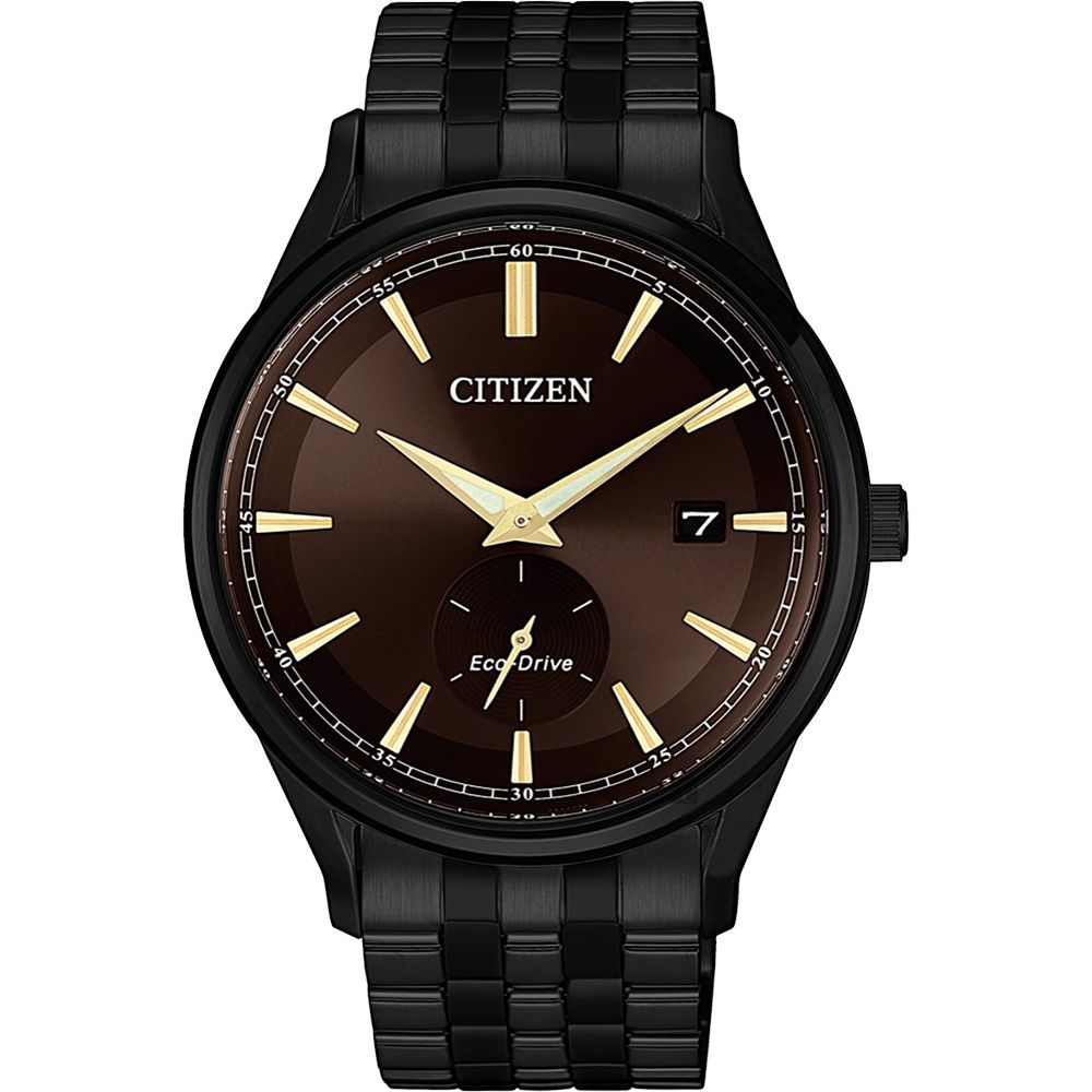 CITIZEN 星辰光動能小秒針手錶-咖啡x黑40mm/ BV1115-82X