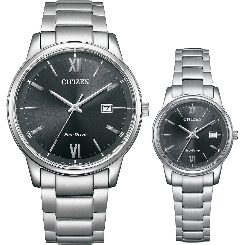 CITIZEN 星辰光動能情侶手錶 對錶/ BM6978-77E+EW2318-73E