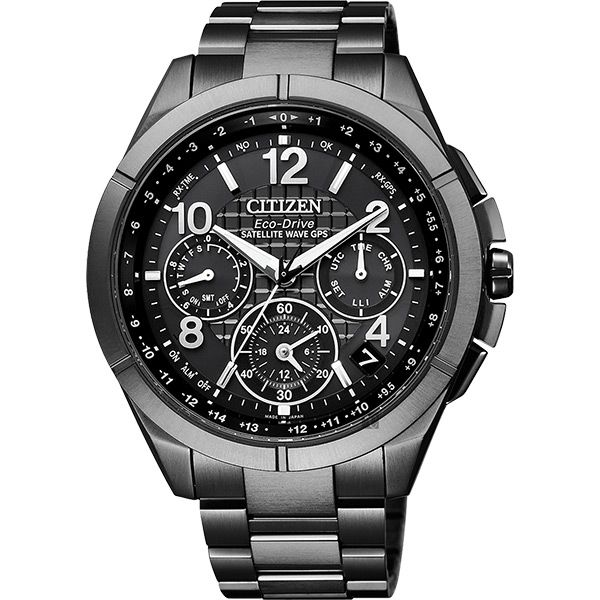 CITIZEN 星辰光動能鈦GPS衛星對時手錶-黑43mm/ CC9075-52F