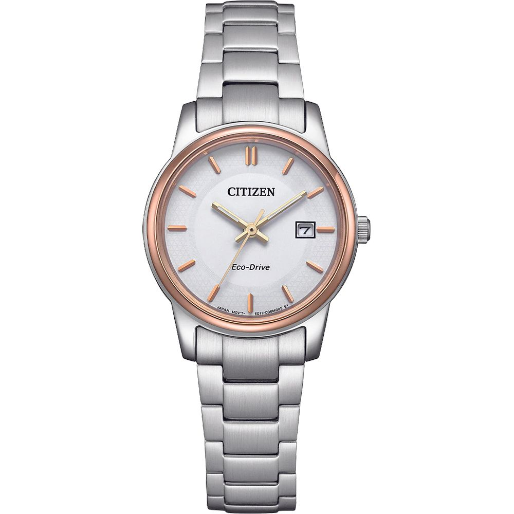 CITIZEN 星辰光動能經典女錶-白27.5mm/ EW2319-71A