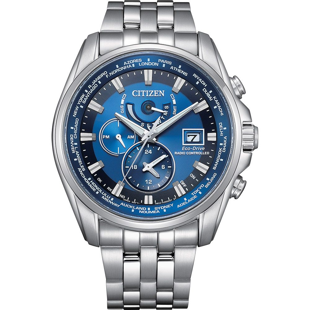 CITIZEN 星辰亞洲限定款 光動能萬年曆電波手錶/ AT9120-89L