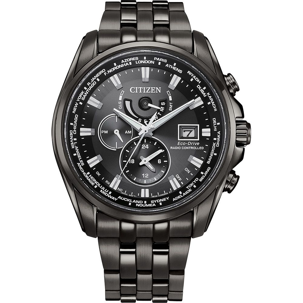 CITIZEN 星辰亞洲限定款 光動能萬年曆電波手錶/ AT9127-80E