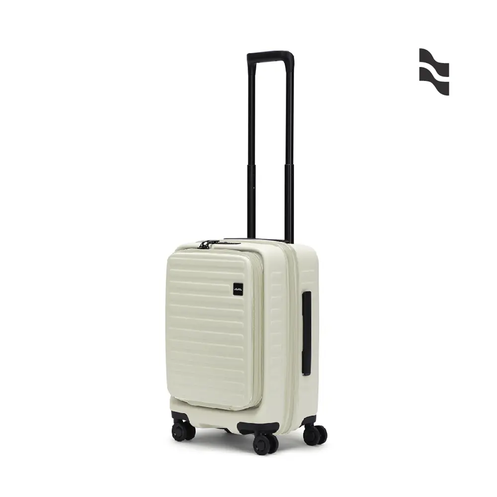 【LOJEL】CUBO 21吋前開擴充 防盜拉鍊登機箱/ 亞麻白