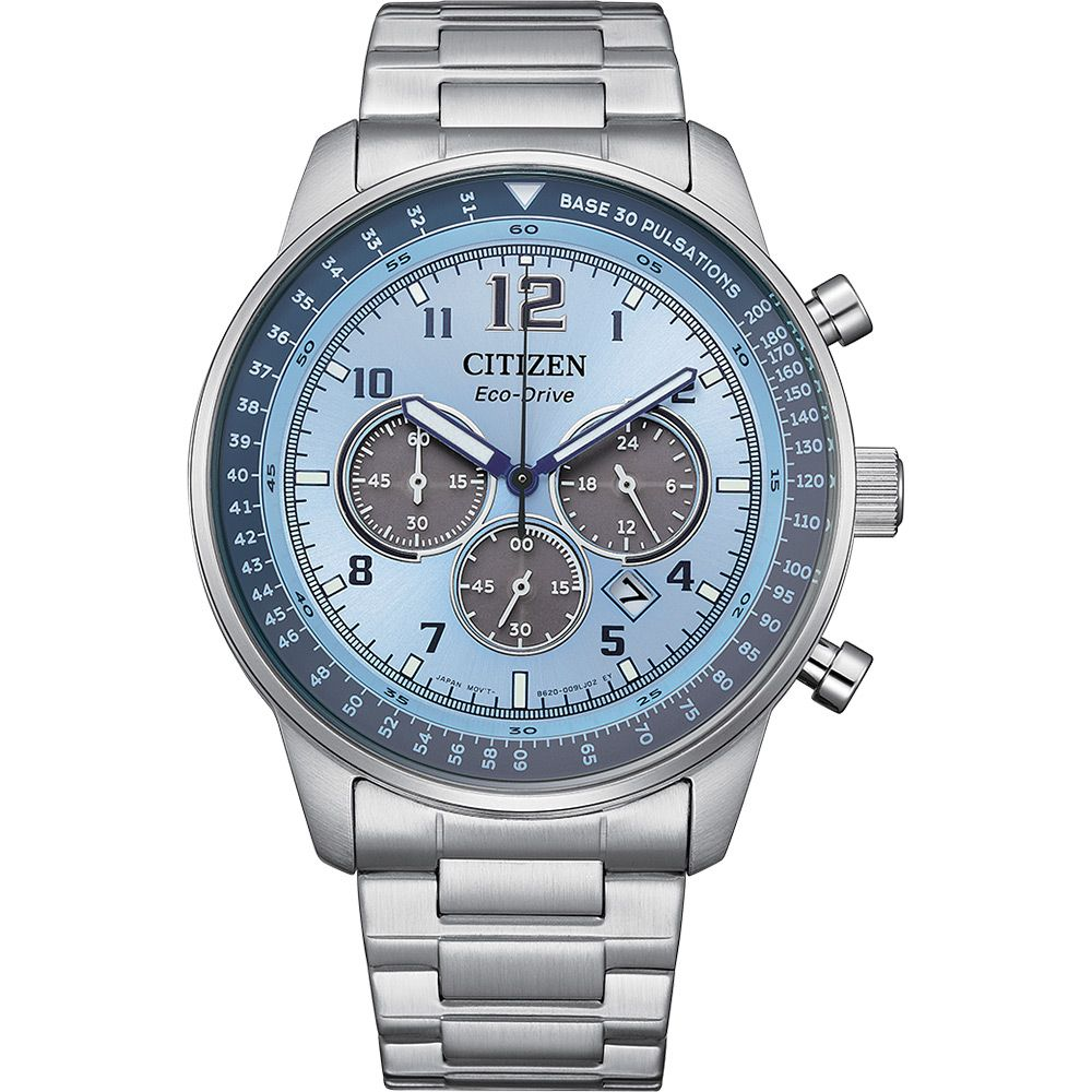 CITIZEN 星辰聖誕節推薦款 光動能三眼計時手錶/ CA4500-83M