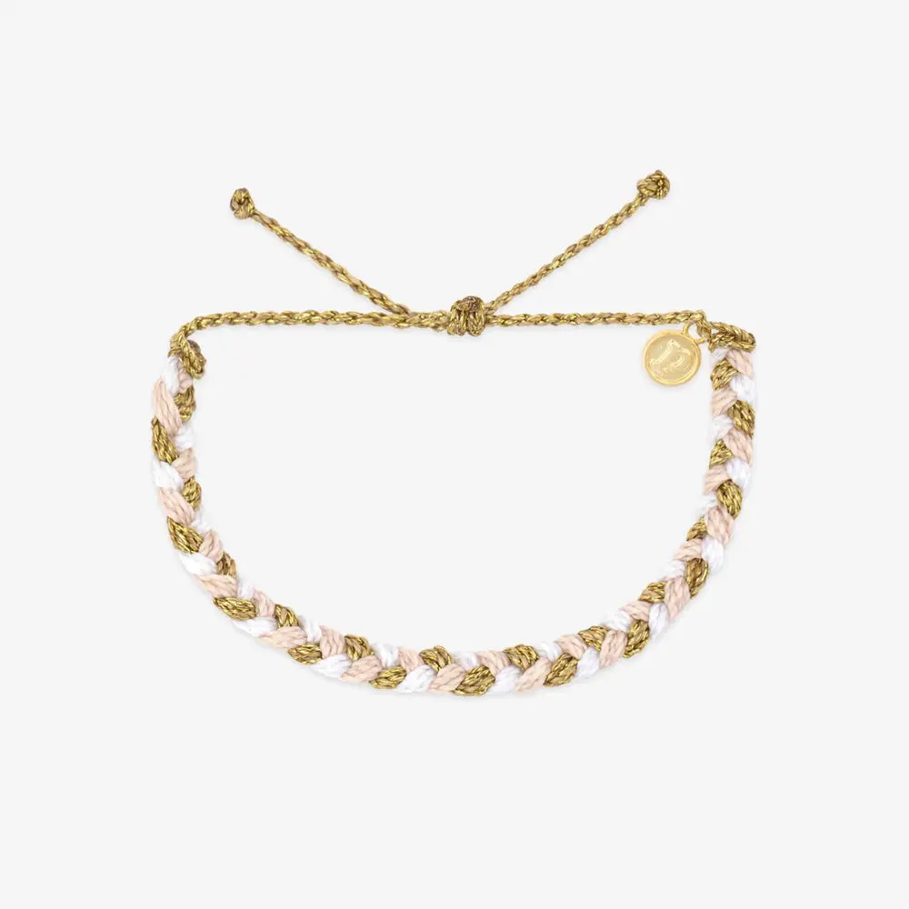 Pura Vida 美國手工 FAVORITE GIFT 最愛的禮物粗線編織可調式衝浪手環
