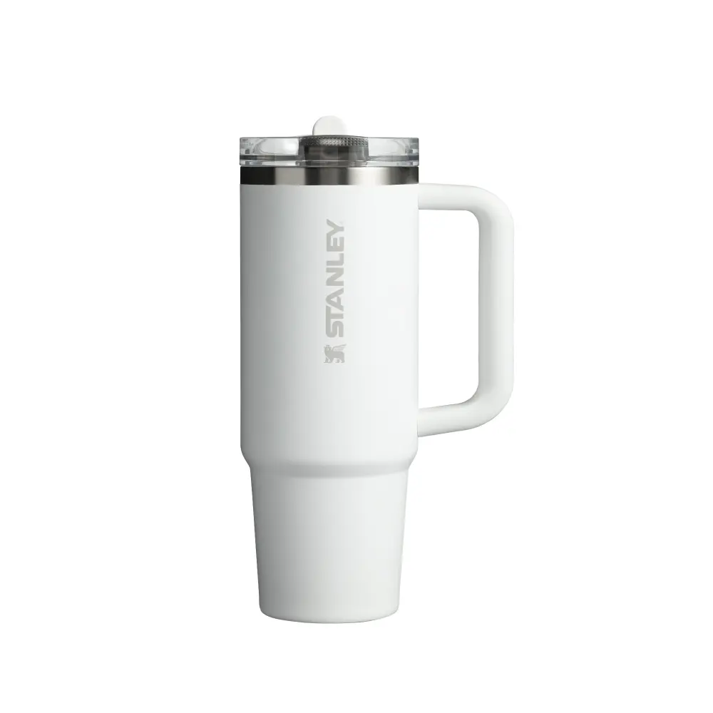 STANLEY防漏吸管隨手杯/ 0.88L/ 冰雪白