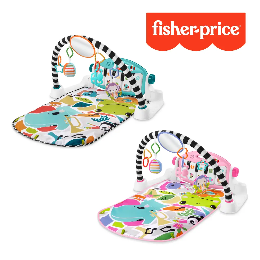【Fisher price 費雪】可愛動物鋼琴健身器-粉色