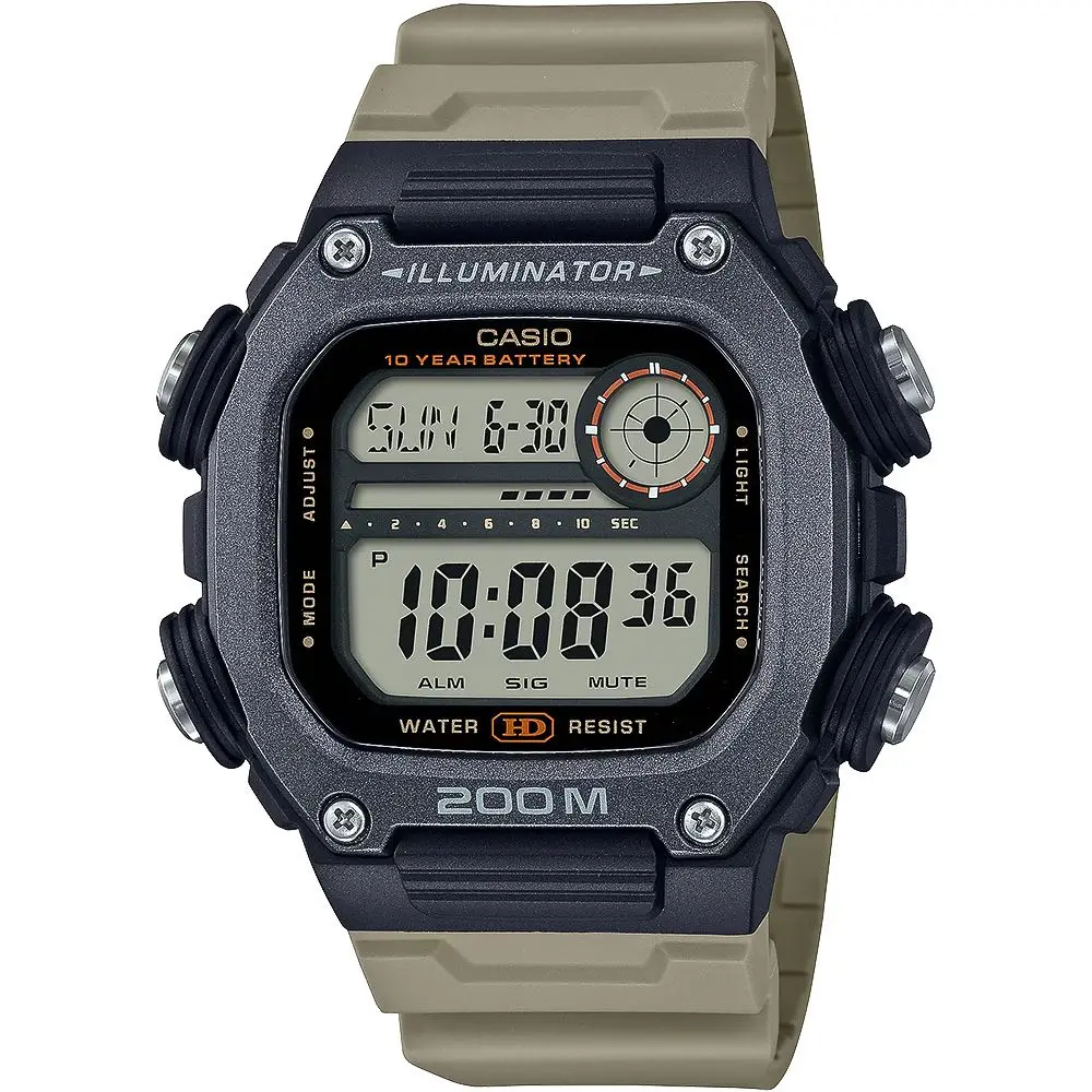 CASIO 卡西歐 10年電力世界時間多功能運動型電子錶 手錶-沙色 DW-291HX-5AV