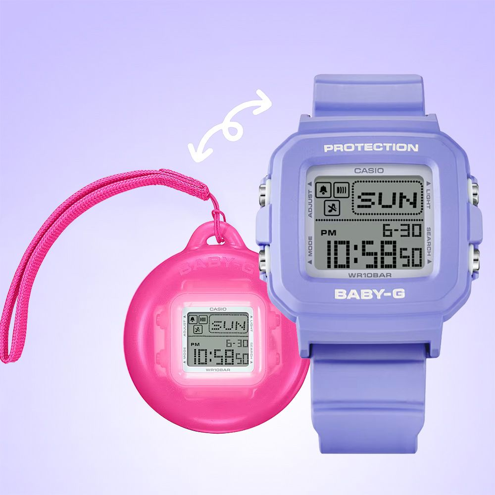 CASIO 卡西歐 BABY-G 30週年 手錶和錶殼吊飾套組女錶 BGD-10K-6