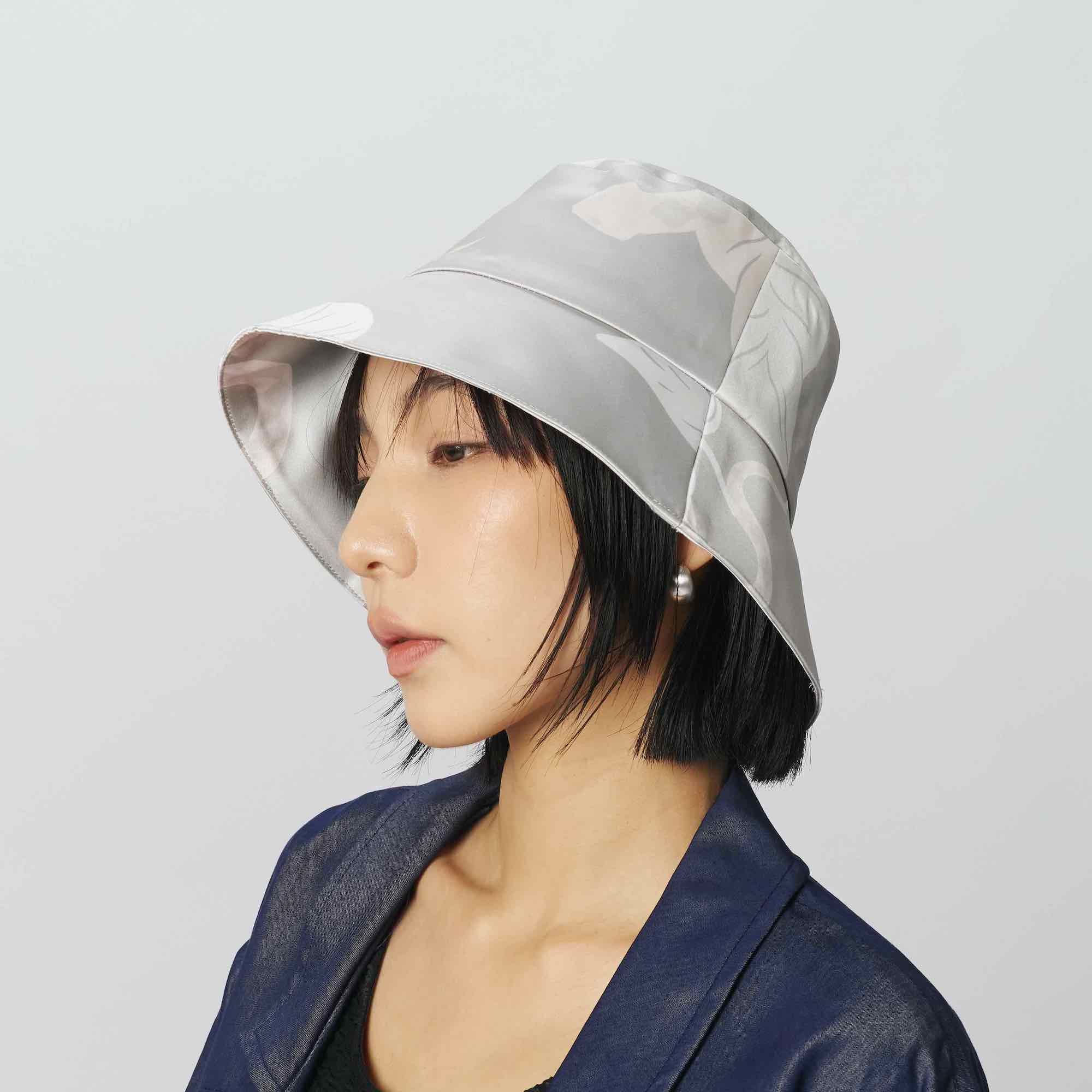 SEW INCORPORATION 奶茶色復古風印花漁夫帽