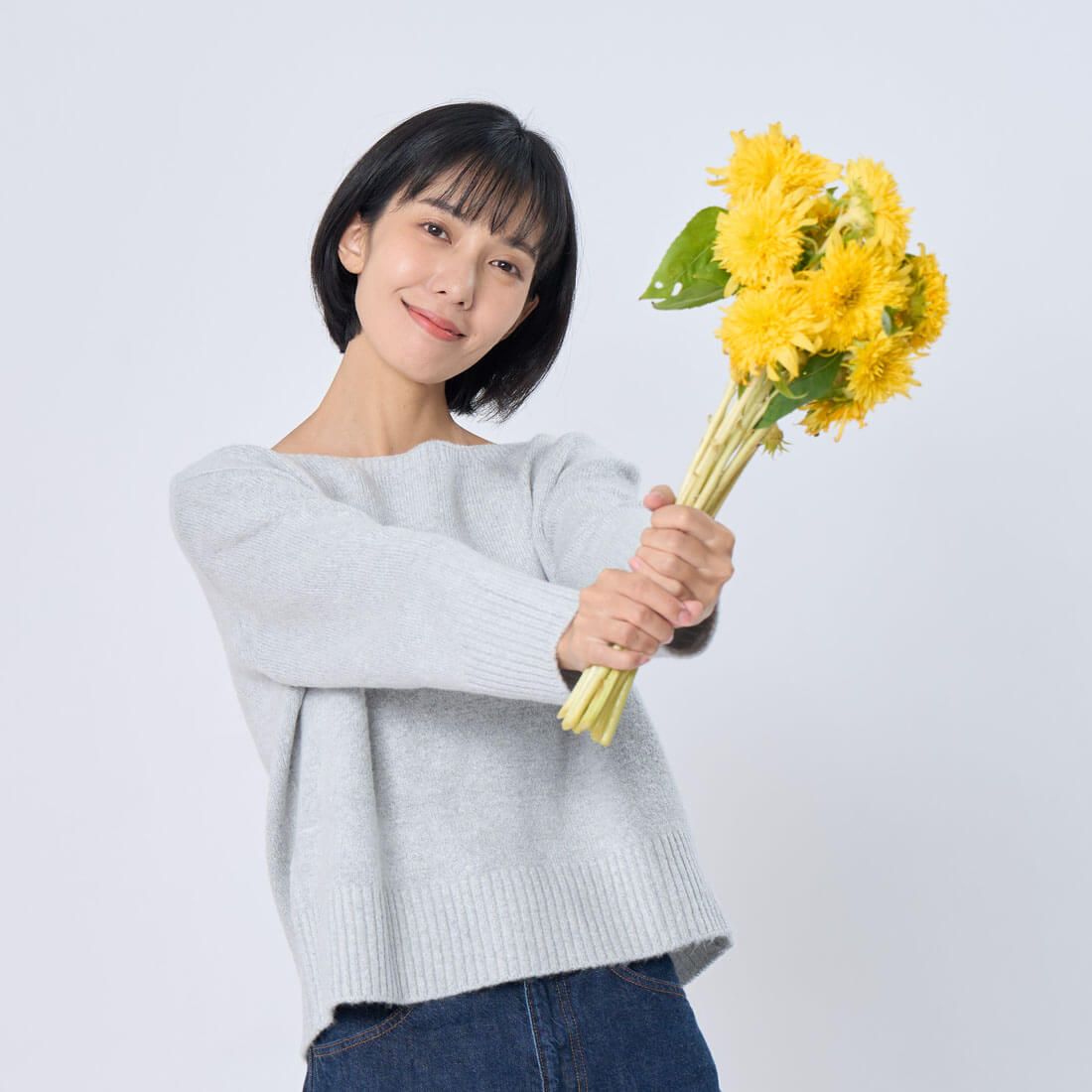 好我 so that's me Hillary船型領平針羅文針織毛衣/ 銀灰 FREE SIZE