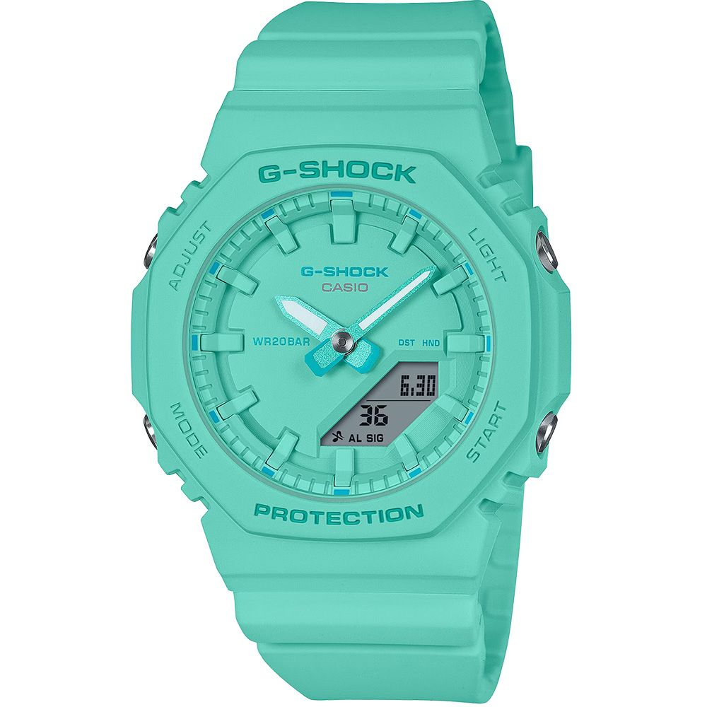 CASIO 卡西歐 G-SHOCK X ITZY 單色美學 農家橡樹八角女錶 GMA-P2100-2A