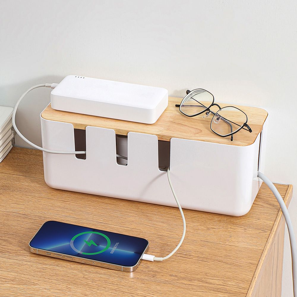 梵特 北歐風附蓋電線收納盒/集線盒