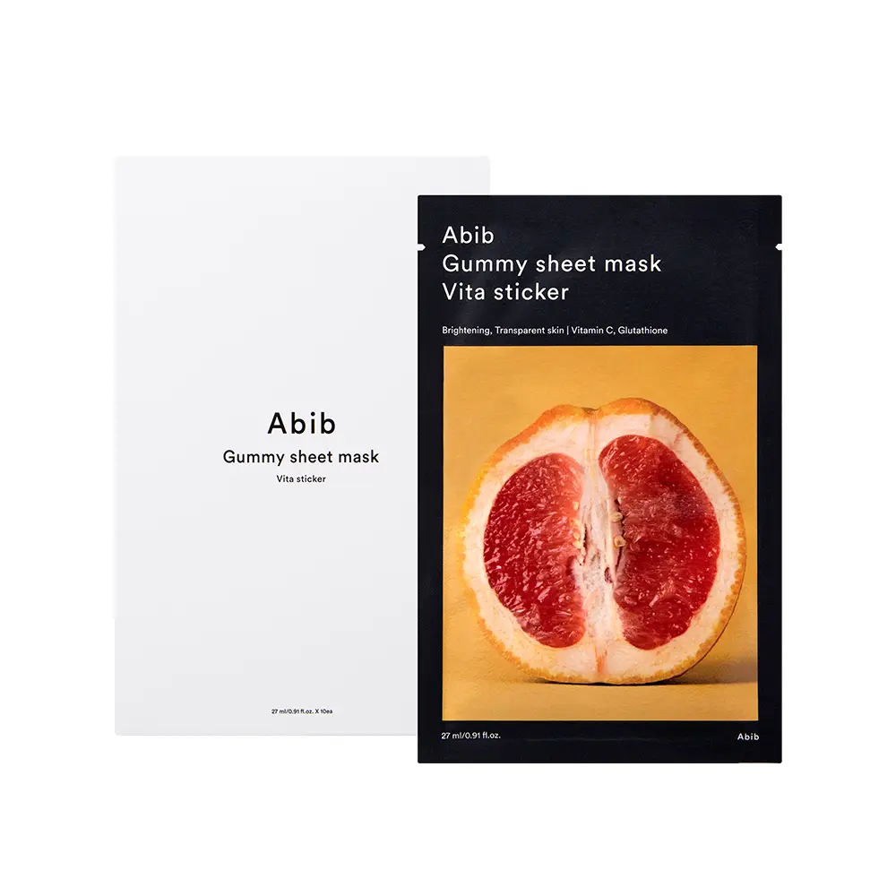 ABIB阿彼芙 口香糖柚子維他命面膜(10片/盒)_平行輸入