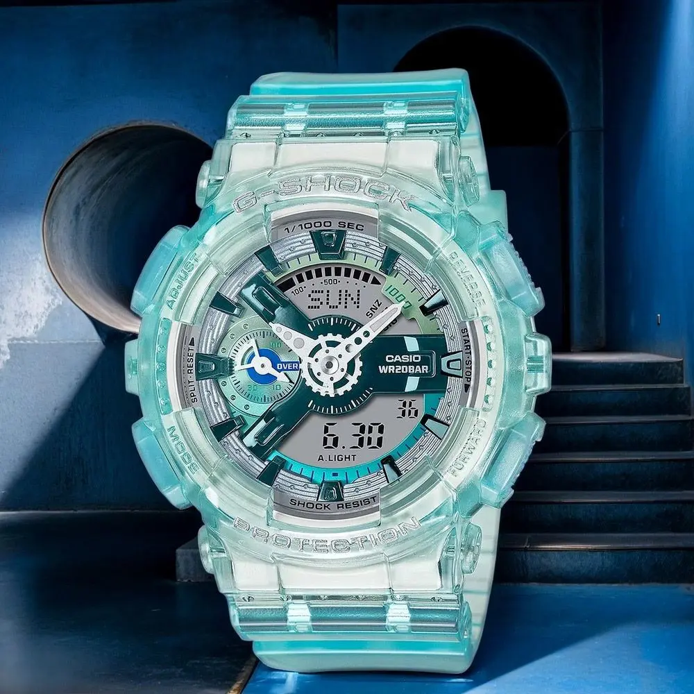 CASIO 卡西歐 G-SHOCK 未來系列 半透明女錶手錶 GMA-S110VW-2A